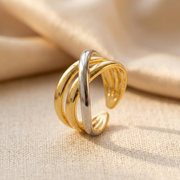 Two-Tone Crossover Ring