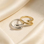 Chiffon Coiled Teardrop Ring