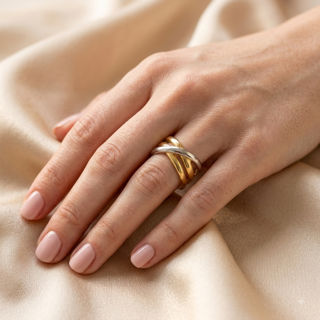 Two-Tone Crossover Ring
